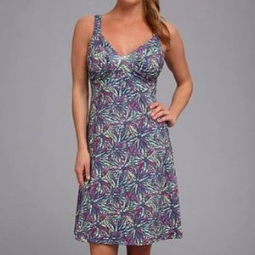 Patagonia Purple Teal Patterned Sleeveless Dress